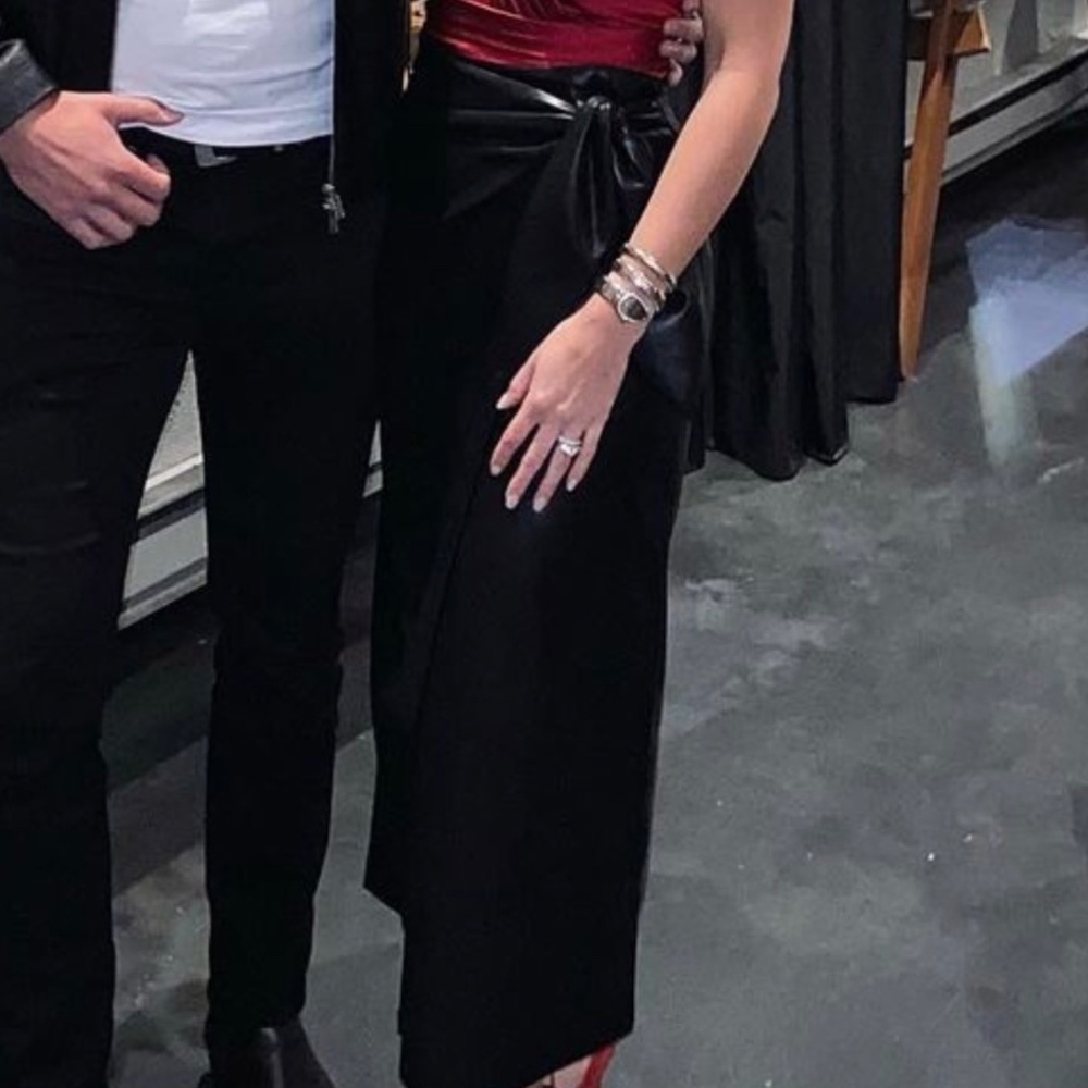 NANUSHKA Amas vegan leather wrap skirt - Picture 5 of 6